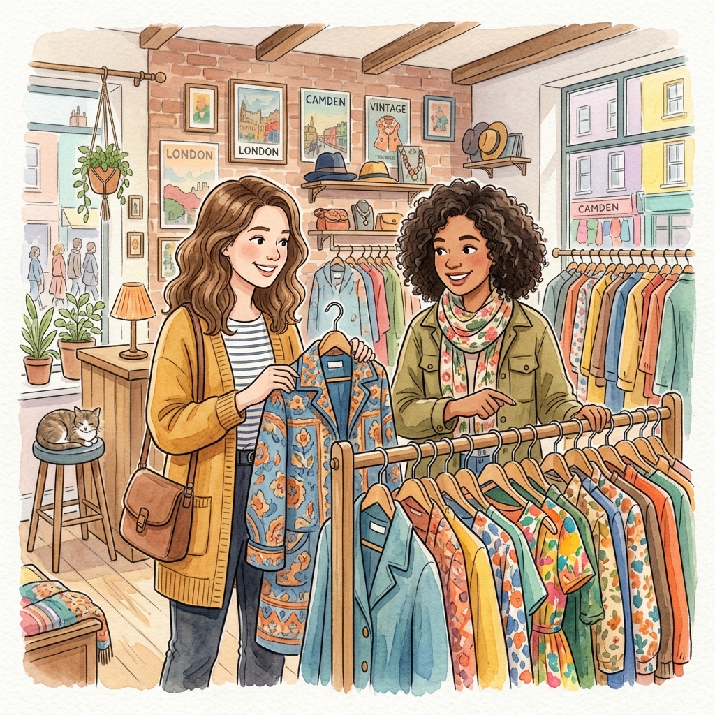 En una boutique de Notting Hill